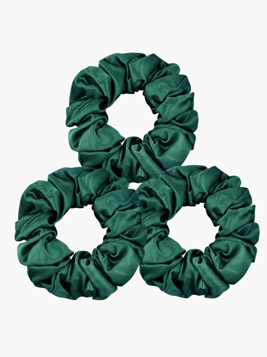 3Pcs Bundle 100% Mulberry Silk Large Hair Scrunchies - 3.5cm