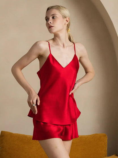 Clearance - 22Momme Silk Camisole & Sleep Shorts Set