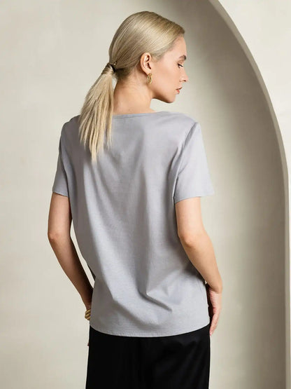 Clearance - Silk Blend V-neck Women's T-Shirt