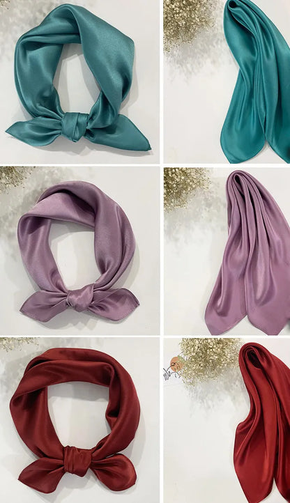 100% Mulberry Silk Square Scarf 53x53cm/21