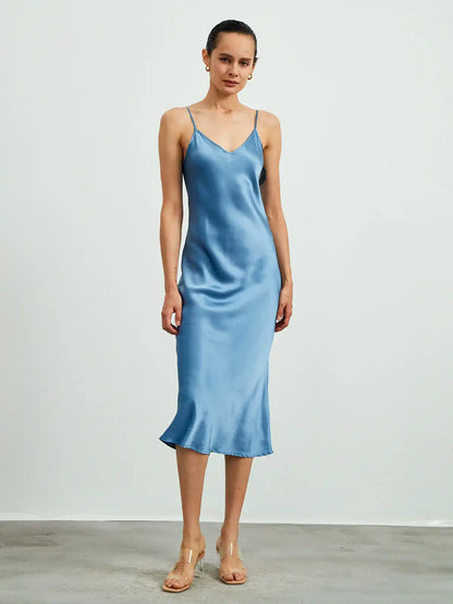 Clearance - 22Momme Long Maxi Silk Slip Dress