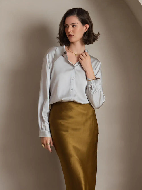 Clearance - Silk Classic Daily Basic Shirt