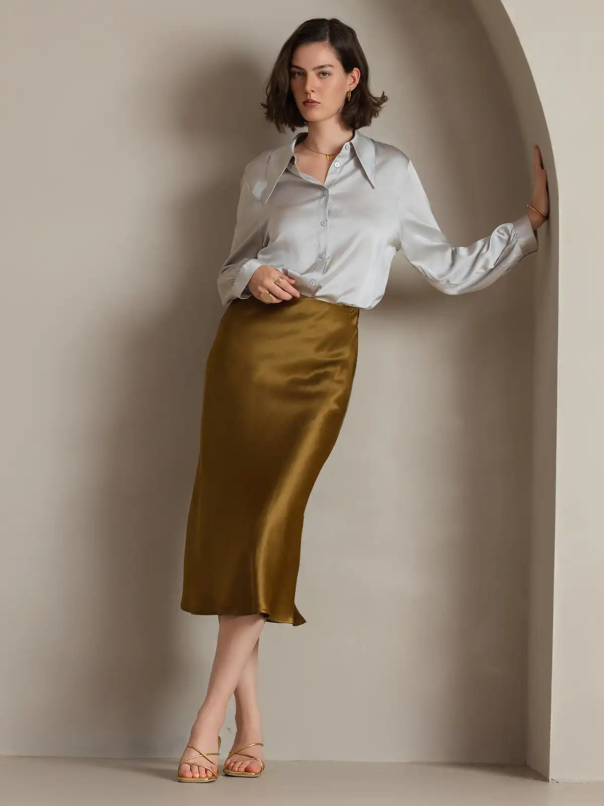 Clearance - Silk Classic Daily Basic Shirt