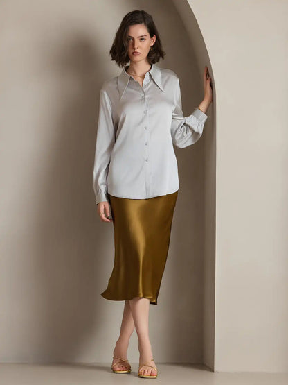 Clearance - Silk Classic Daily Basic Shirt