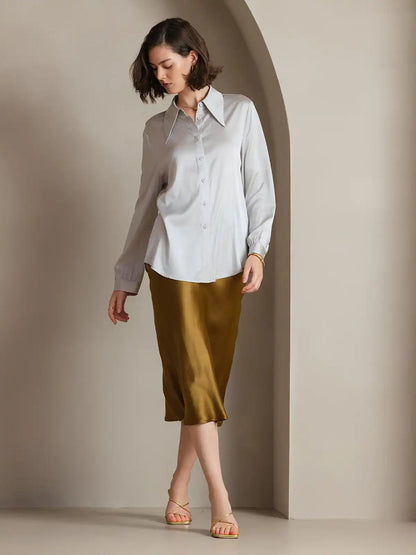 Clearance - Silk Classic Daily Basic Shirt
