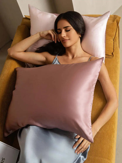 22Momme 100% Mulberry Silk Pillowcase - Two-tone Design
