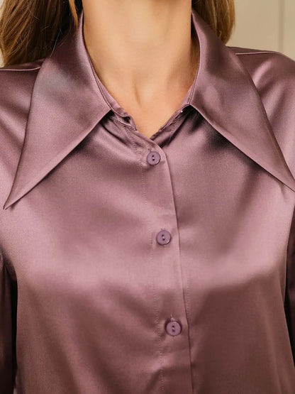 Clearance - Silk Classic Daily Basic Shirt