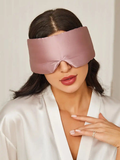 100% Mulberry Silk Adjustable Velcro Wrap-Around Silk Sleep Eye Mask