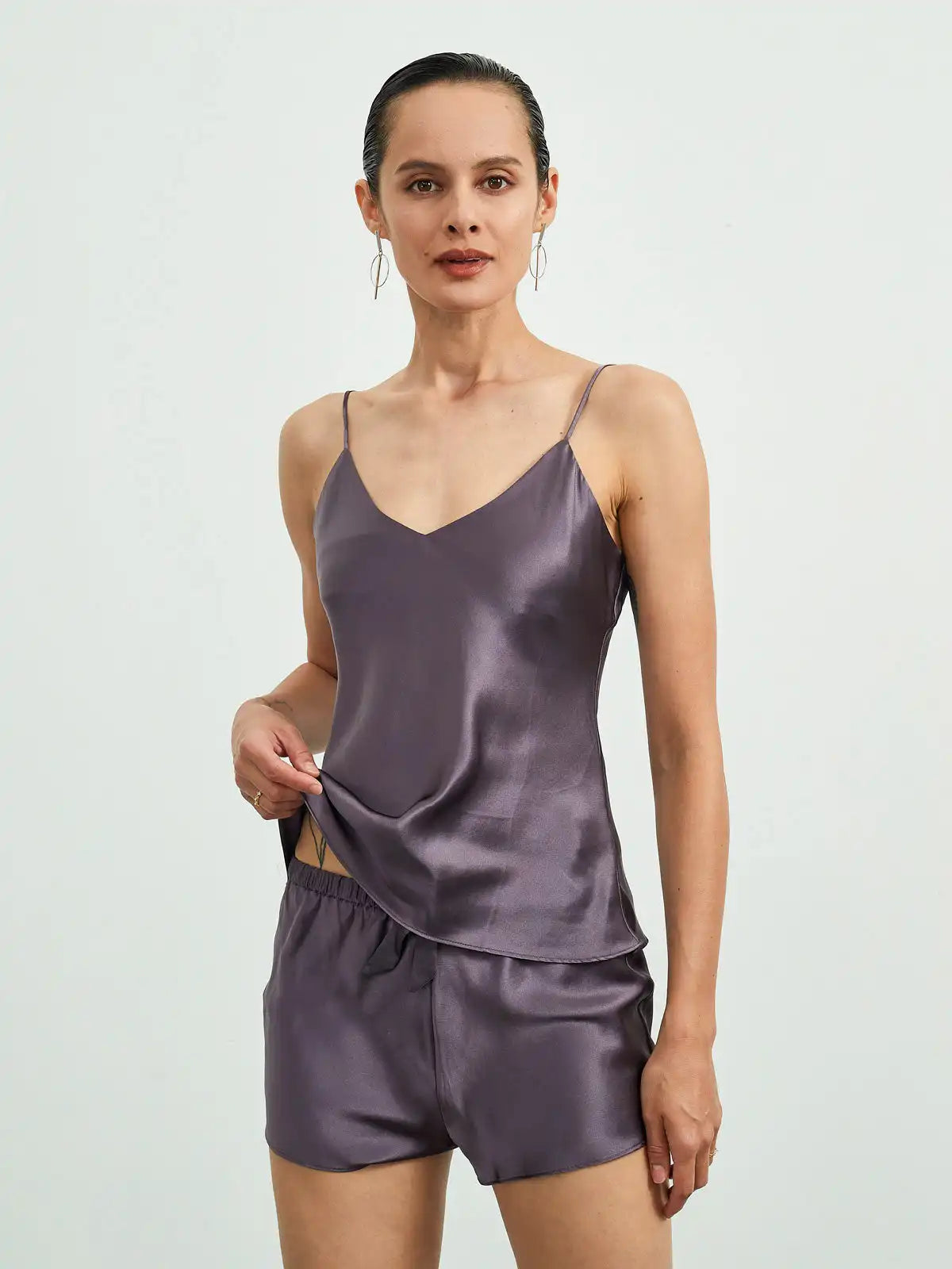 Clearance - 22Momme Silk Camisole & Sleep Shorts Set