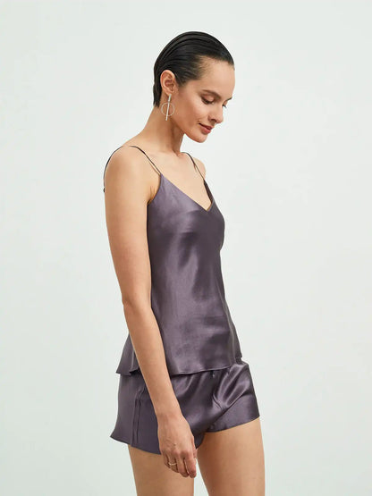 Clearance - 22Momme Silk Camisole & Sleep Shorts Set