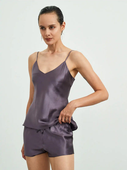 Clearance - 22Momme Silk Camisole & Sleep Shorts Set