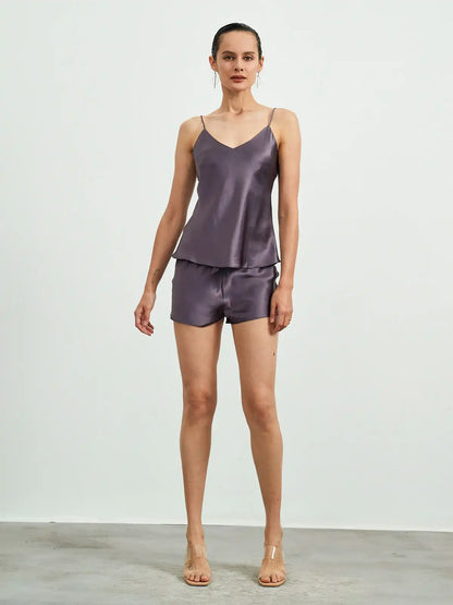 Clearance - 22Momme Silk Camisole & Sleep Shorts Set