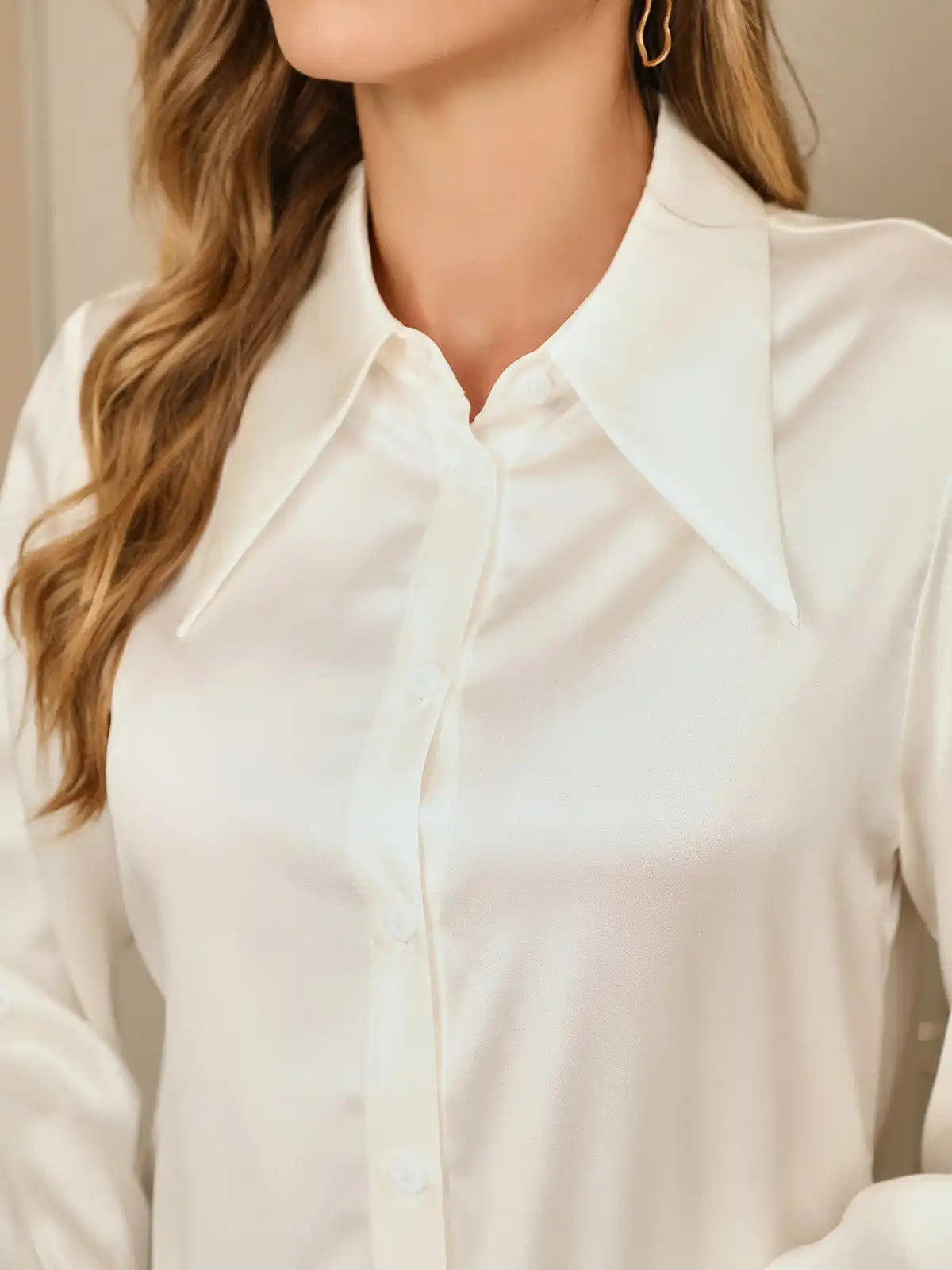 Clearance - Silk Classic Daily Basic Shirt