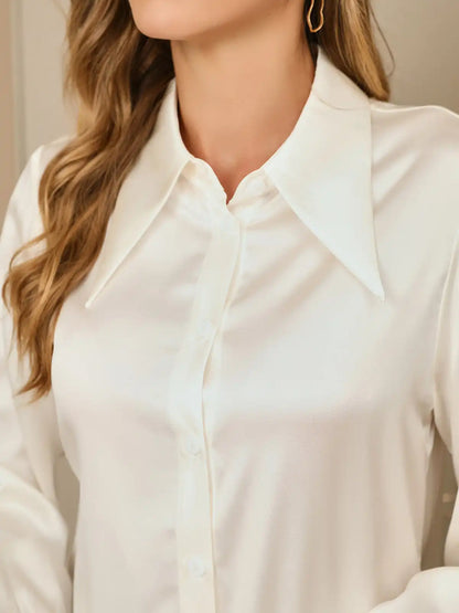 Clearance - Silk Classic Daily Basic Shirt