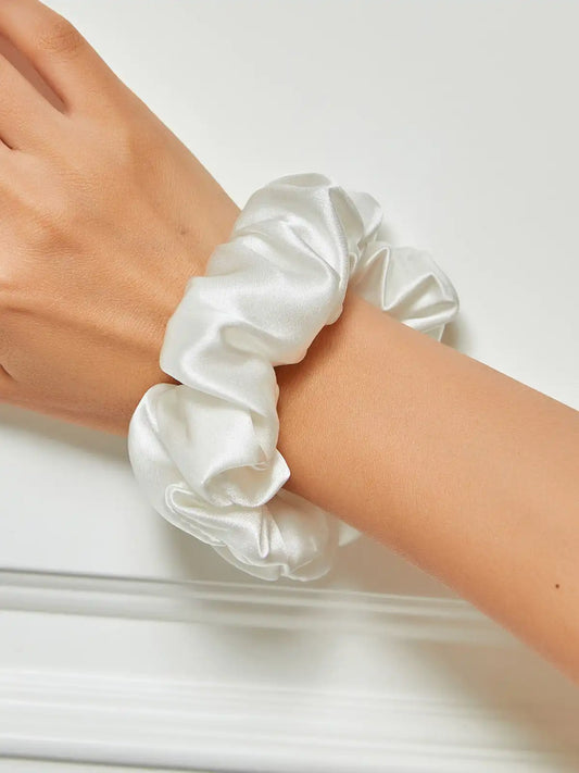 100% Mulberry Silk Soft Large Hair Scrunchie - 3.5cm