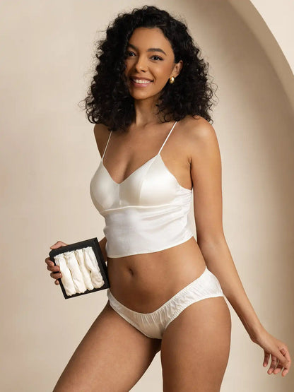 4Pcs Multi-color 100% Mulberry Silk Panties (Bra NOT Included)