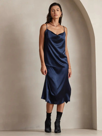19Momme Silk Cowl Neck Camisole Top