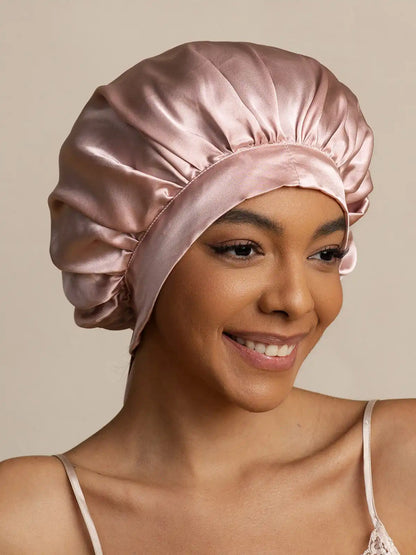 100% Mulberry Silk Elegant Bonnet with Long Ribbons