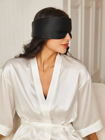 100% Mulberry Silk One Piece Silk Sleep Eye Mask With Velcro