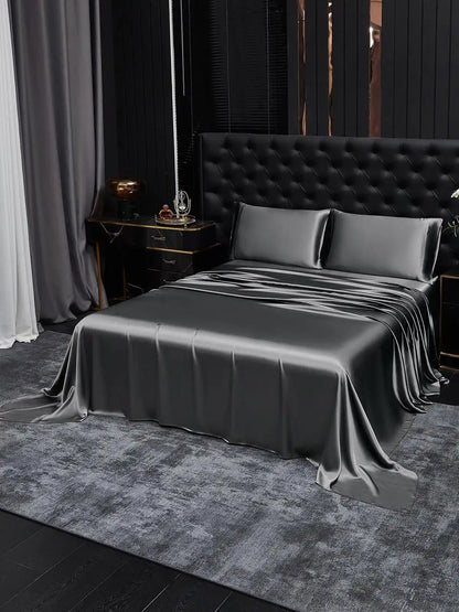 19Momme 3Pcs Silk Set Flat Sheet+2x Pillowcases