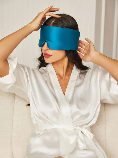 100% Mulberry Silk One Piece Silk Sleep Eye Mask With Velcro