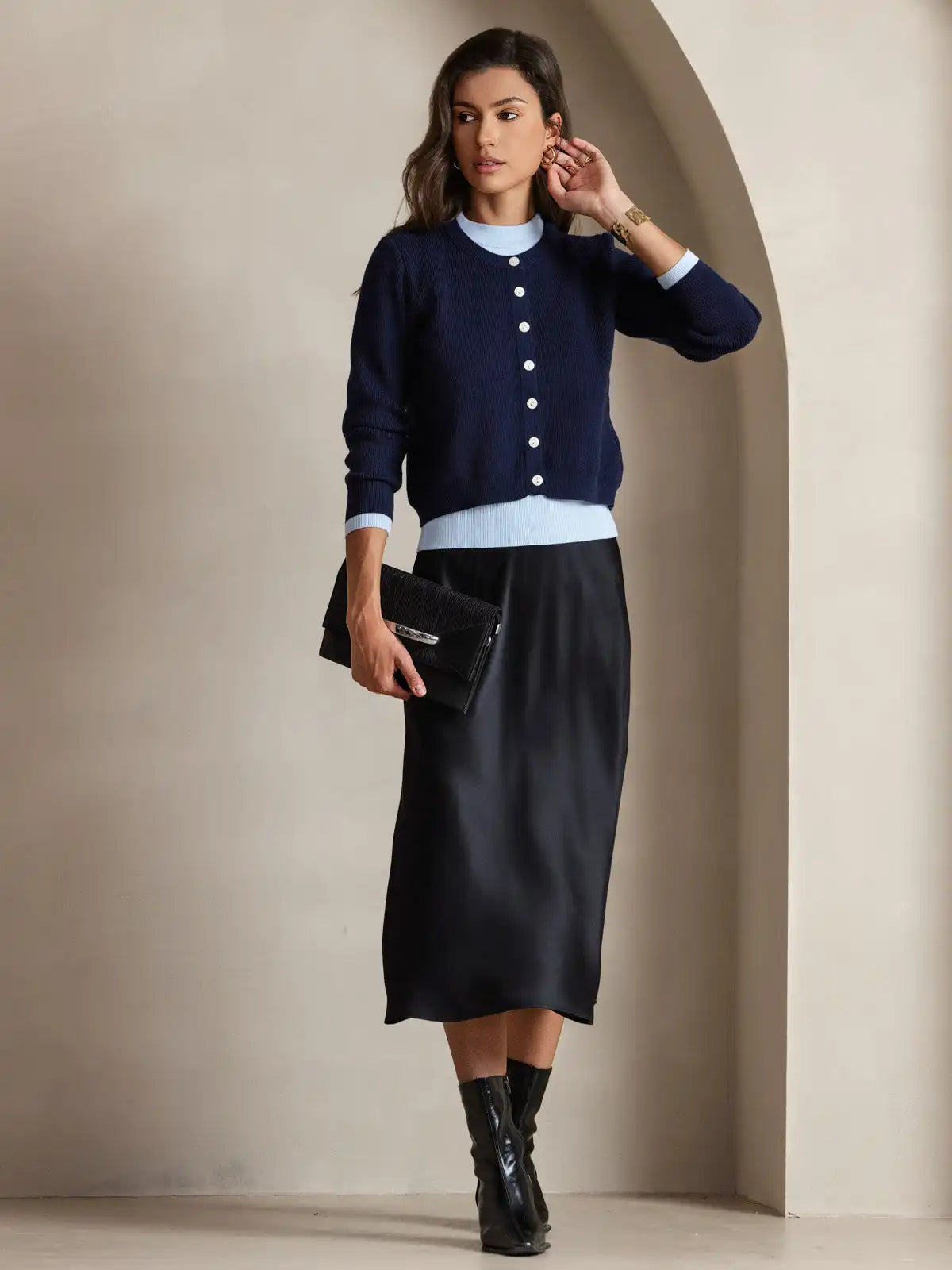 100% Mulberry Silk Spaghetti Strap Midi Long Dress