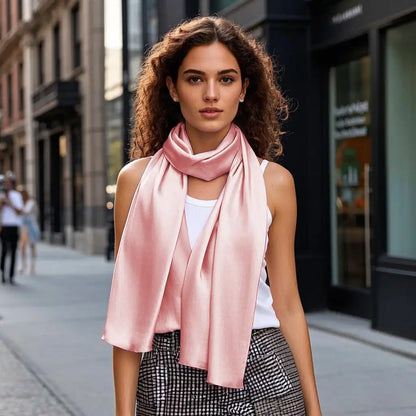 100% Mulberry Silk Rectangle Long Scarf/Shawl 170x53cm/67