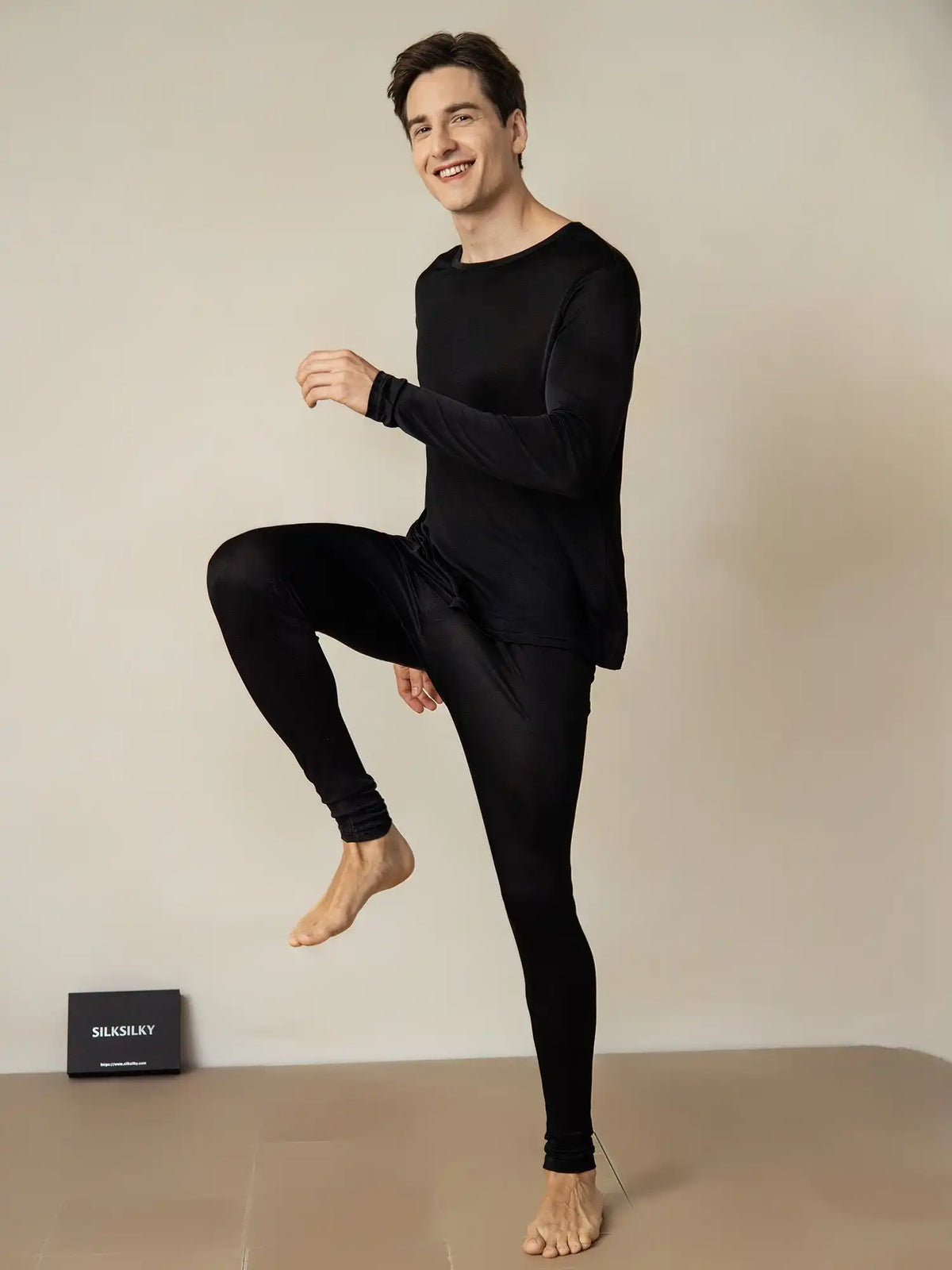 Men's Silk Jersey Long Sleeve Long Johns