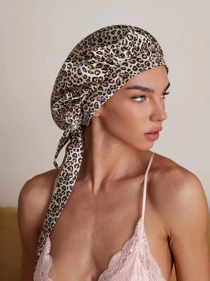 100% Mulberry Silk Elegant Bonnet with Long Ribbons