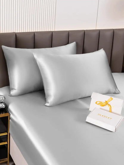 2Pcs 19Momme 100% Mulberry Silk Pillowcases Bundle - Envelope