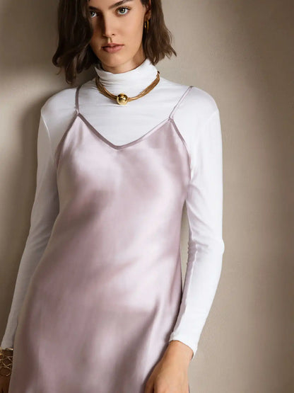 100% Mulberry Silk Spaghetti Strap Short Dress