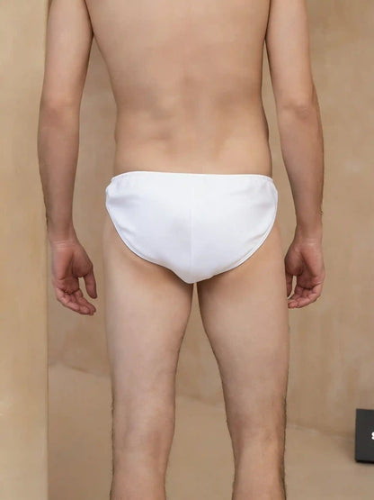 Pure Silk Men's Comfort Breathable Brief Underwear