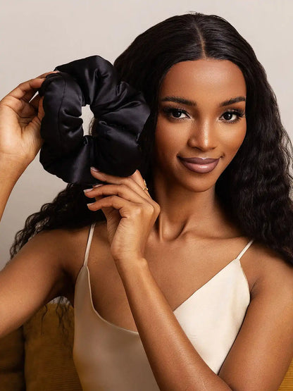 100% Mulberry Silk Soft Oversized Hair Scrunchie - 8cm