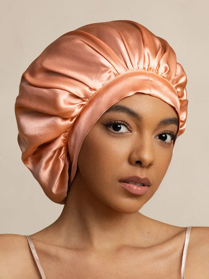 100% Mulberry Silk Elegant Bonnet with Long Ribbons