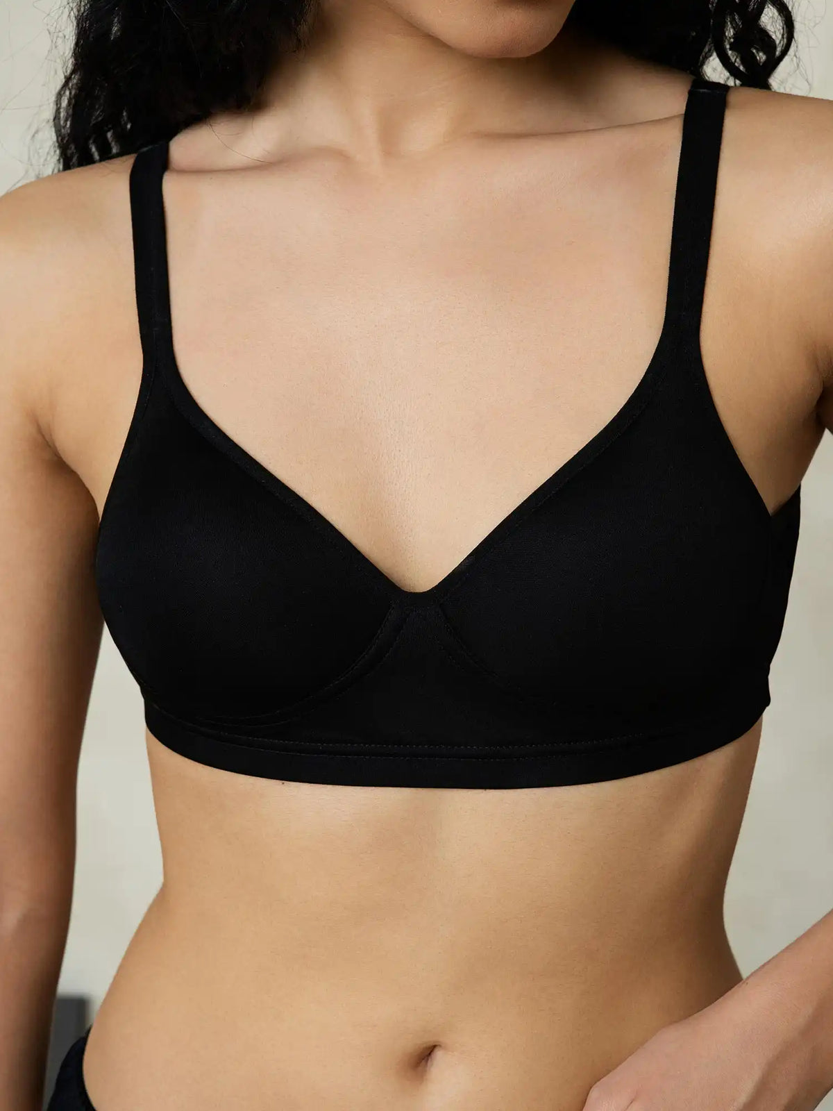 Comfortable Wireless Silk Jersey Bra