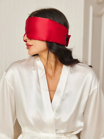 100% Mulberry Silk One Piece Silk Sleep Eye Mask With Velcro