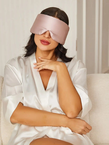 100% Mulberry Silk One Piece Silk Sleep Eye Mask With Velcro