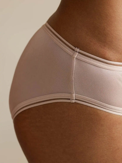 100% Mulberry Silk Seamless Ultra-Smooth Mesh Edge Panty