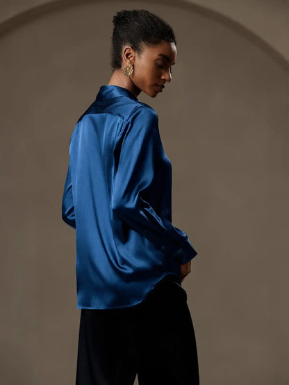 Women’s 19 Momme Silk Long Sleeves Button-Up Shirt