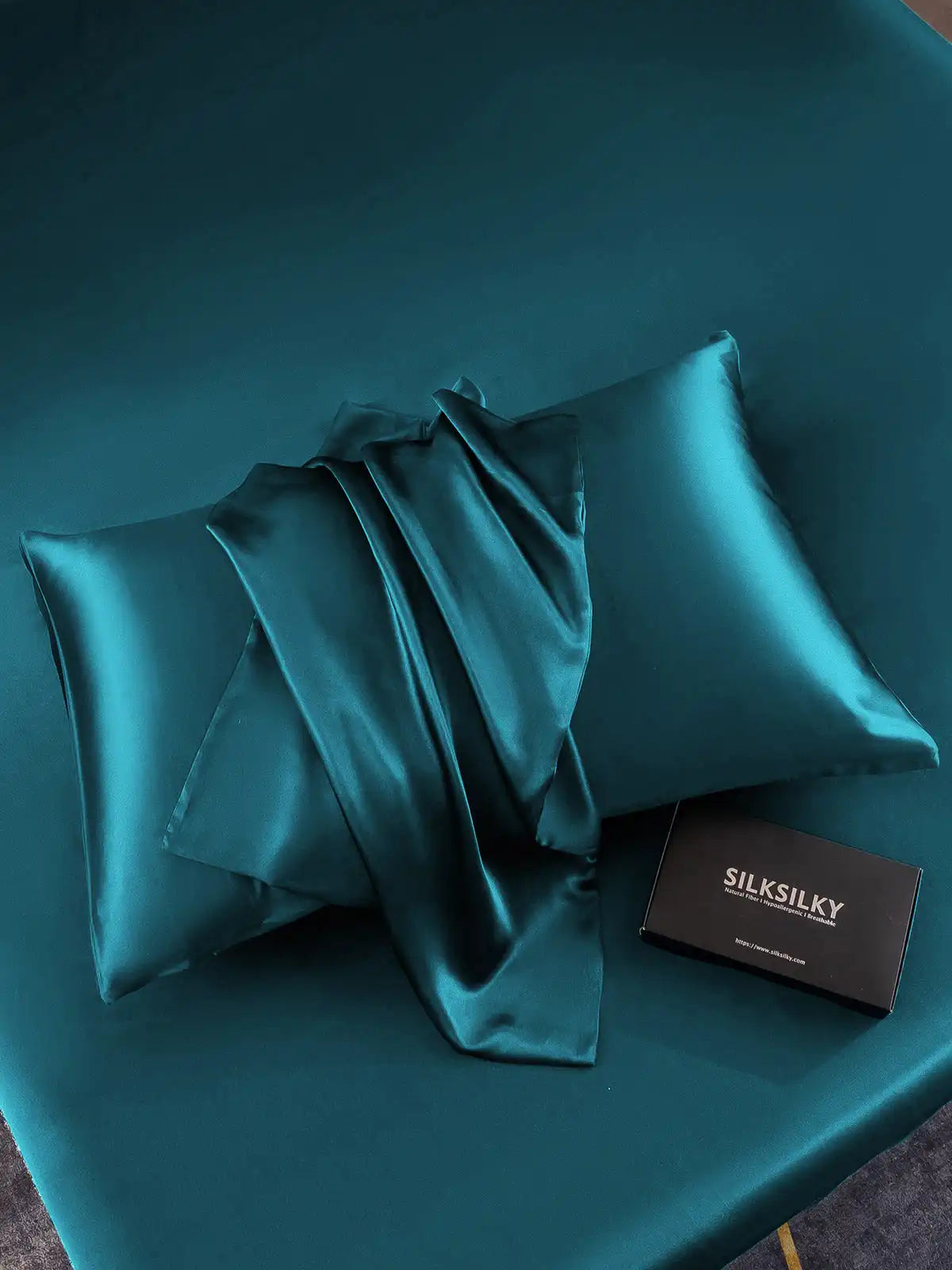 2Pcs 22Momme 100% Mulberry Silk Pillowcases Bundle - Envelope Closure