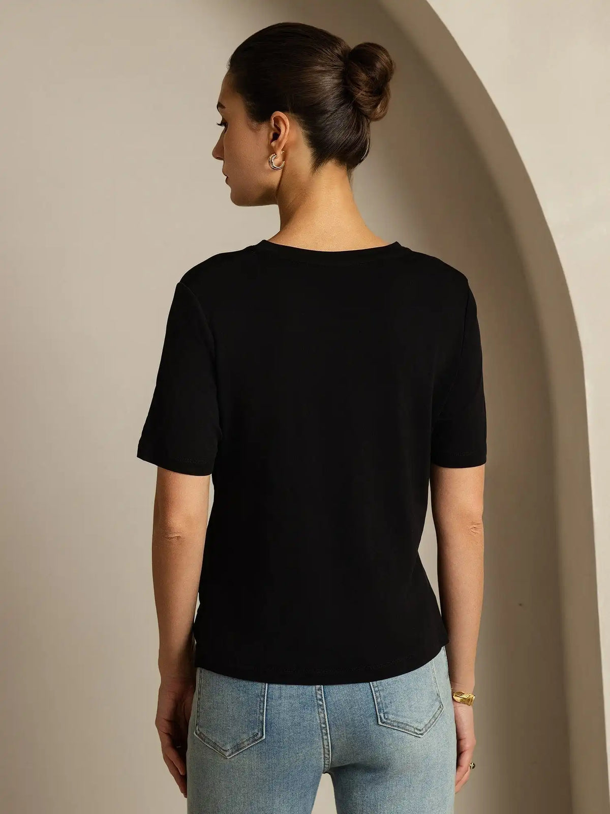 Clearance - 100% Mulberry Silk V-Neck Women's T-Shirt