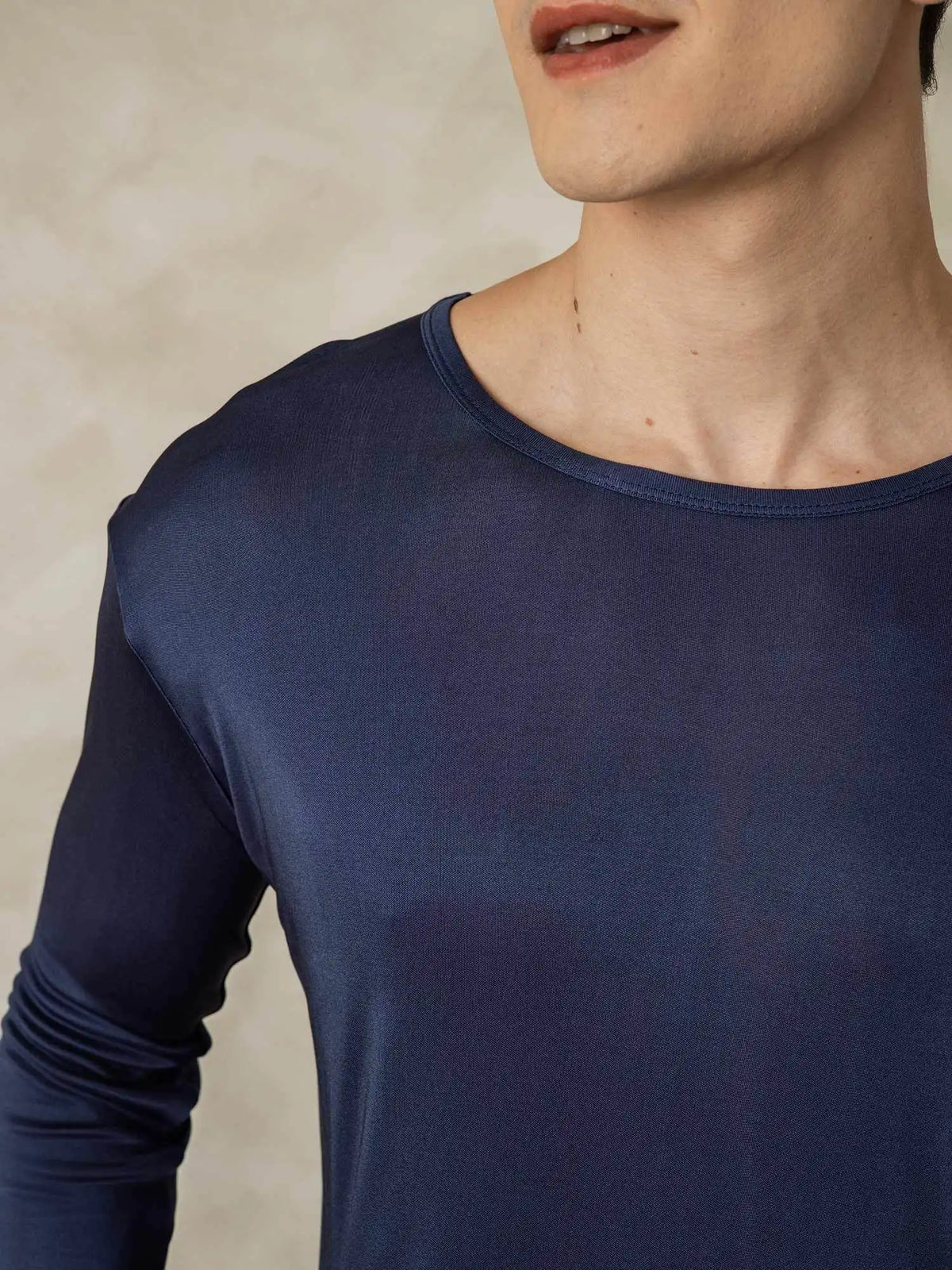 Men's Silk Jersey Long Sleeve Long Johns