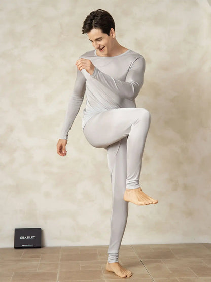 Men's Silk Jersey Long Sleeve Long Johns