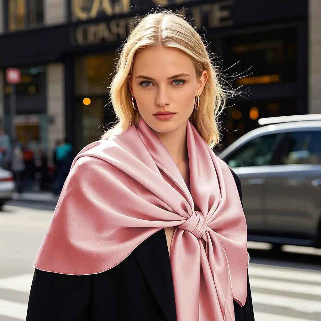 100% Mulberry Silk Rectangle Long Scarf/Shawl 170x53cm/67