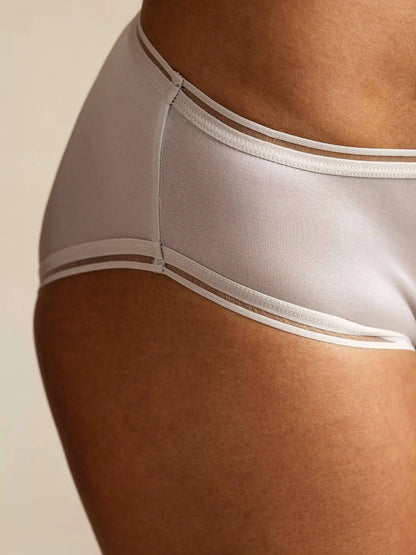 100% Mulberry Silk Seamless Ultra-Smooth Mesh Edge Panty