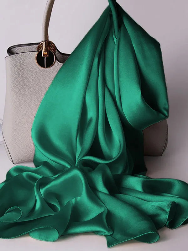 100% Mulberry Silk Rectangle Long Scarf/Shawl 170x53cm/67