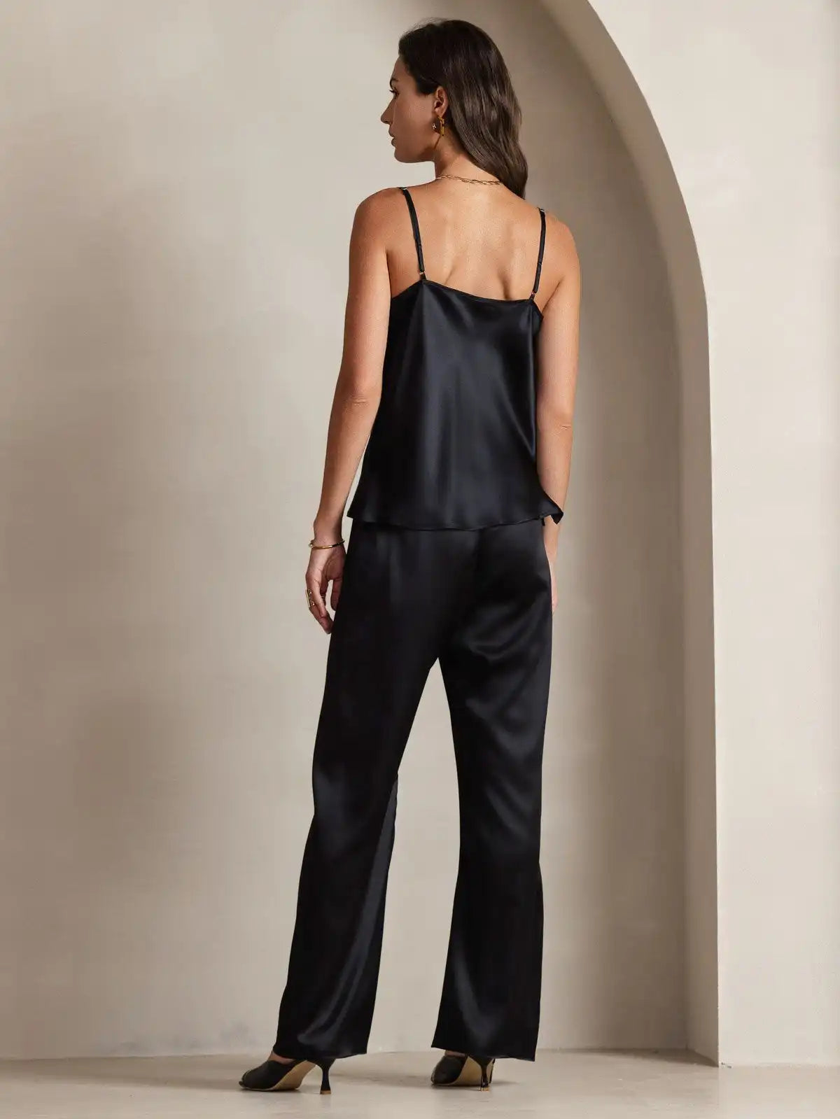 19Momme Silk Cowl Neck Camisole Top