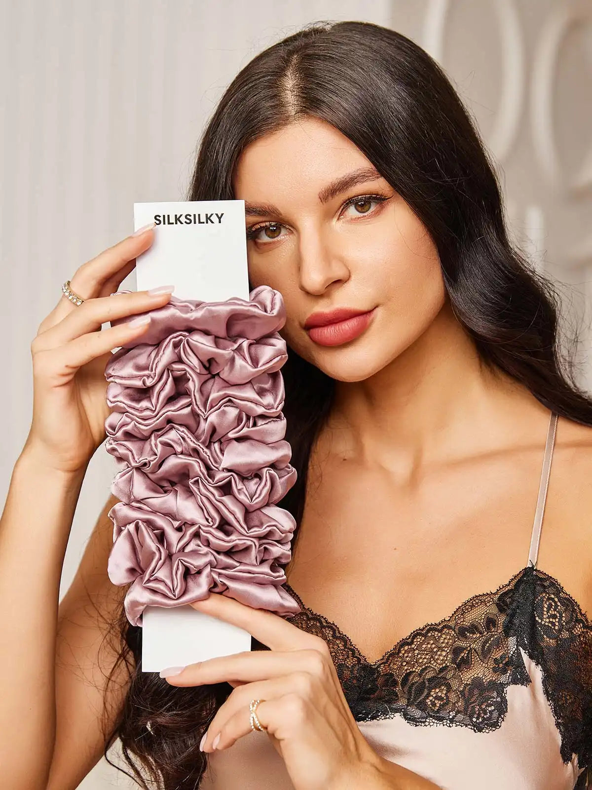 10Pcs Bundle 100% Mulberry Silk Classic Hair Scrunchies - 2cm