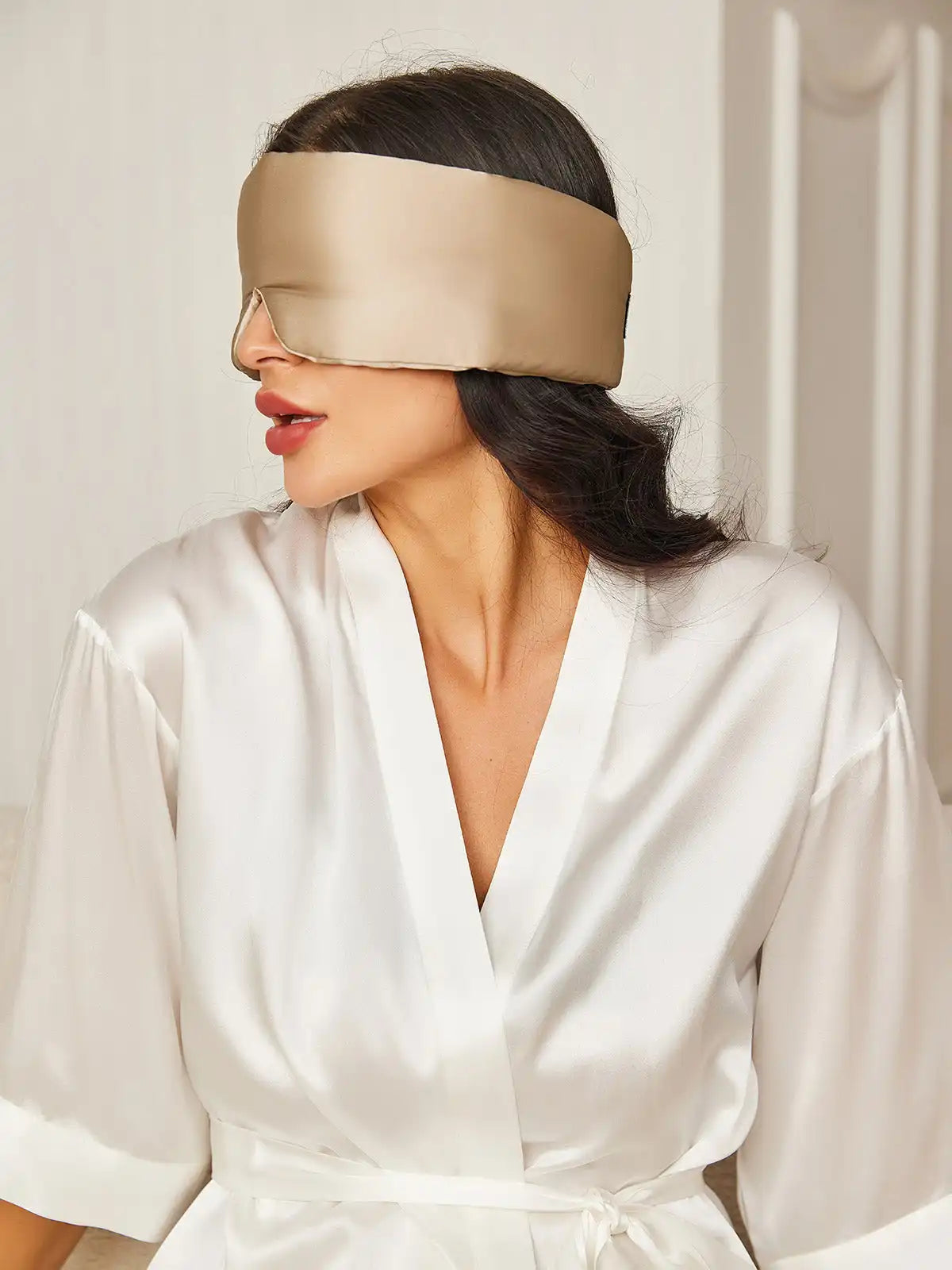 100% Mulberry Silk One Piece Silk Sleep Eye Mask With Velcro