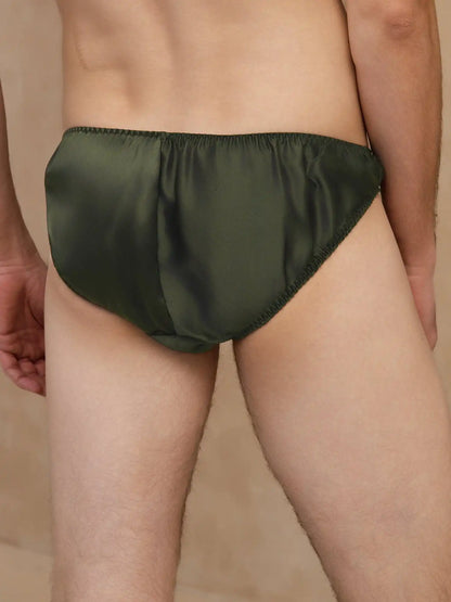Pure Silk Men's Comfort Breathable Brief Underwear